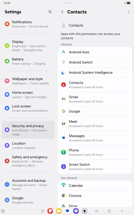 Press the required app.