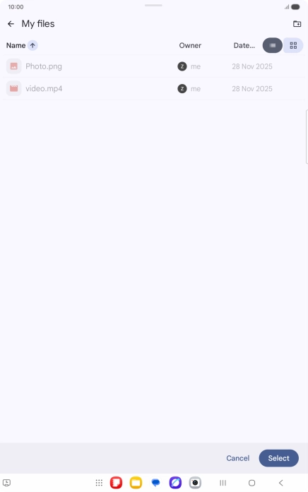 To create a new folder, press the new folder icon and follow the instructions on the screen to create a new folder.