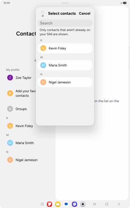 Press the field above 