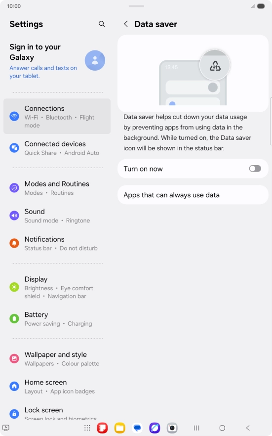 Press the indicator next to 