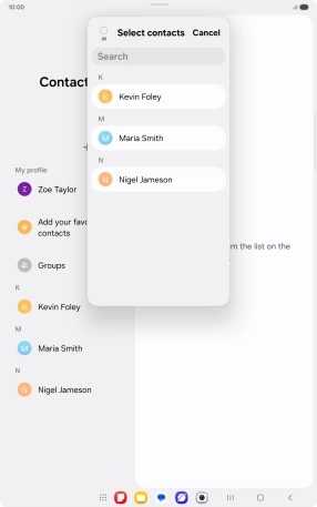 Press the field above 