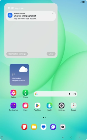 Press Tap for other USB options..