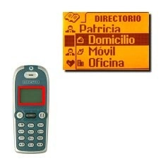 Si lo desea, elija Domicilio, Móvil u Oficina y pulse OK.El número de teléfono aparece en la pantalla.