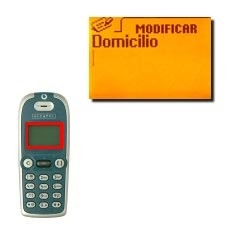 La pantalla muestra Domicilio.