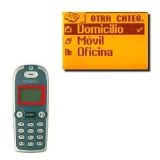 Elija Domicilio, Móvil u Oficina y pulse OK.