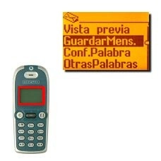 Vaya a Guardar Mens. y pulse OK.Se guarda el mensaje corto.
