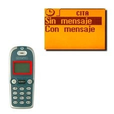 Elija Sin mensaje y pulse OK.Se guarda la alarma.