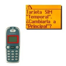 La pantalla muestra: Tarjeta SIM 