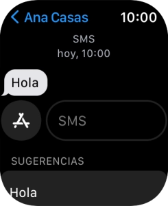 Pulsar SMS y grabar el mensaje.