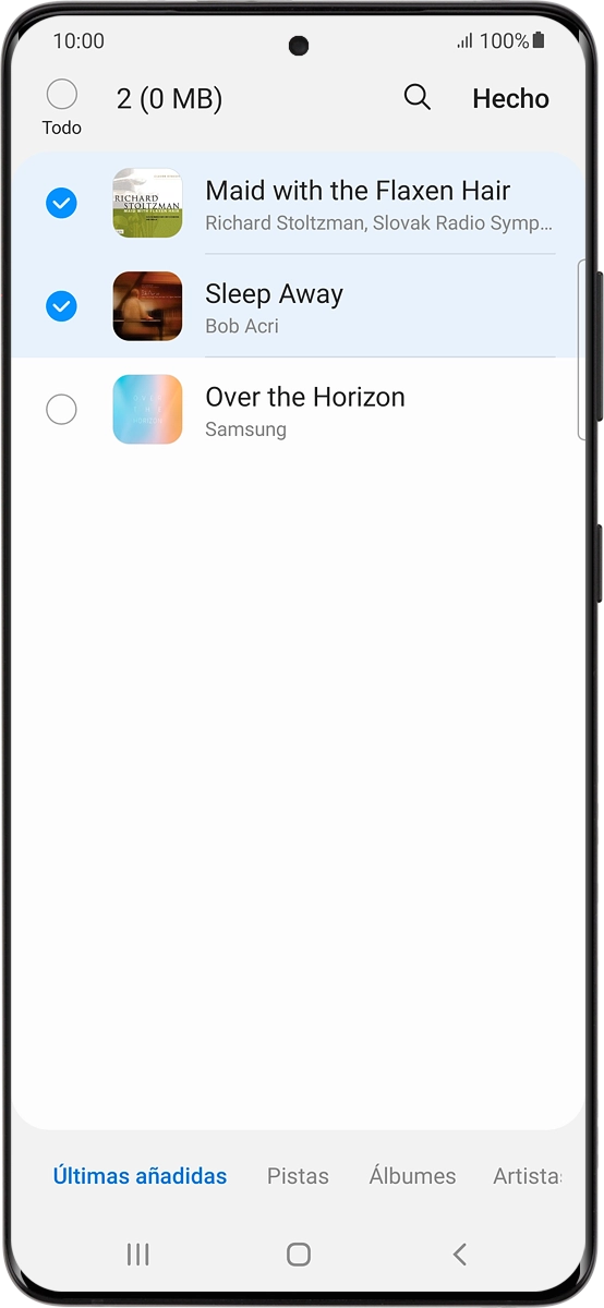 En el teléfono: Pulsa Hecho.