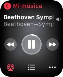 Gira la Digital Crown para seleccionar el volumen deseado.