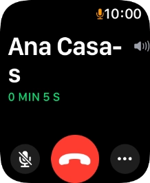 Pulsa el icono de finalizar para terminar la llamada y regresar a la pantalla de inicio.