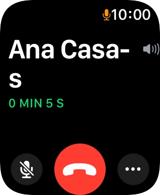 Pulsa el icono de finalizar para terminar la llamada y regresar a la pantalla de inicio.