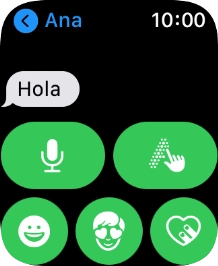 Pulsa el icono de micrófono y sigue las indicaciones de la pantalla para grabar y enviar el mensaje.