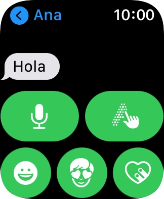 Pulsa el icono de micrófono y sigue las indicaciones de la pantalla para grabar y enviar el mensaje.