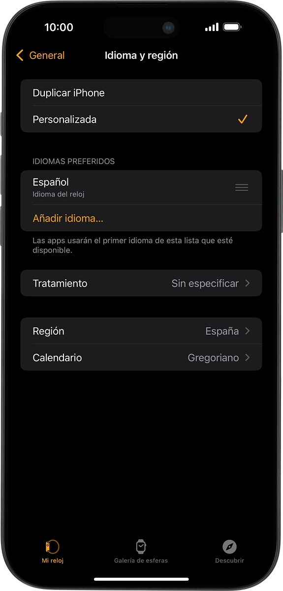 En el teléfono: Pulsa Añadir idioma....