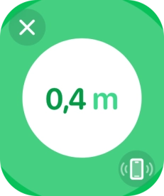 Sigue la indicaciones de la pantalla para encontrar el teléfono.