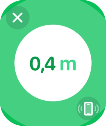 Sigue la indicaciones de la pantalla para encontrar el teléfono.