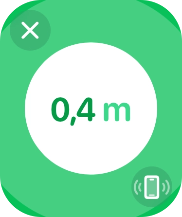 Sigue la indicaciones de la pantalla para encontrar el teléfono.