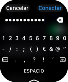 Introduce la contraseña de la red wifi y pulsa Conectar.