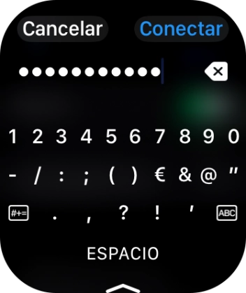 Introduce la contraseña de la red wifi y pulsa Conectar.