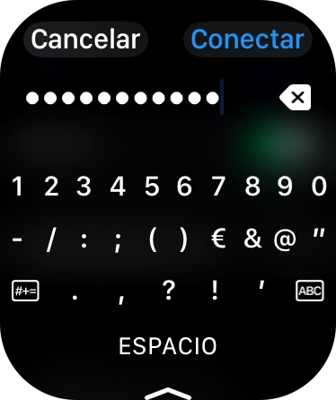Introduce la contraseña de la red wifi y pulsa Conectar.