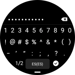 Introduce la contraseña de la red Wi-Fi y pulsa el icono de aceptar.