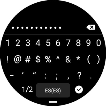 Introduce la contraseña de la red Wi-Fi y pulsa el icono de aceptar.