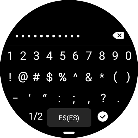 Introduce la contraseña de la red Wi-Fi y pulsa el icono de aceptar.
