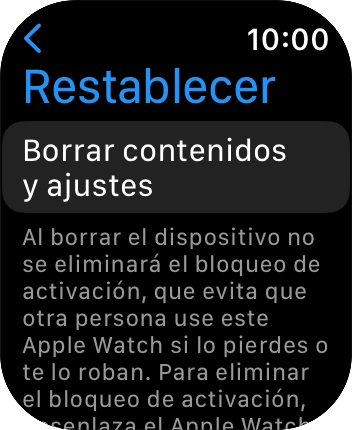 Pulsa Borrar contenidos y ajustes.