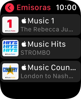 Pulsa la emisora deseada.