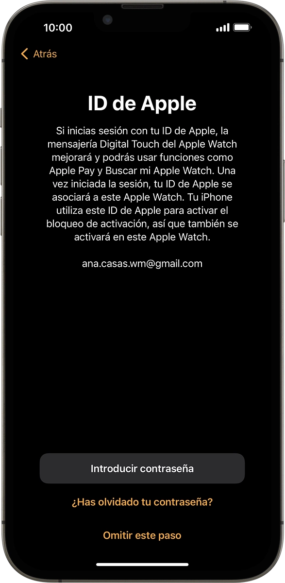 En el móvil: Pulsar Introducir contraseña.