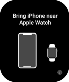 Coloca el Apple Watch junto al teléfono.