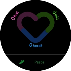 Pulsa el icono de podómetro.