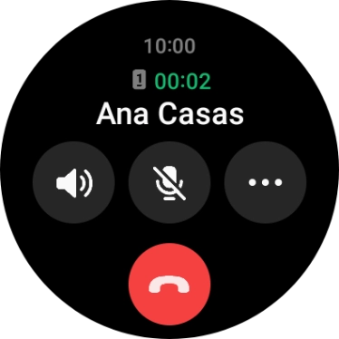 Pulsa el icono de finalizar llamada.