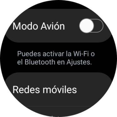 Pulsa Redes móviles.