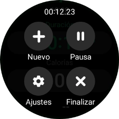 Pulsa Pausa para poner la actividad en pausa.