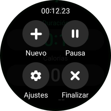 Pulsa Pausa para poner la actividad en pausa.