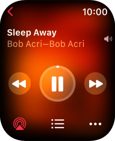 Girar la Digital Crown para seleccionar el nivel de volumen.