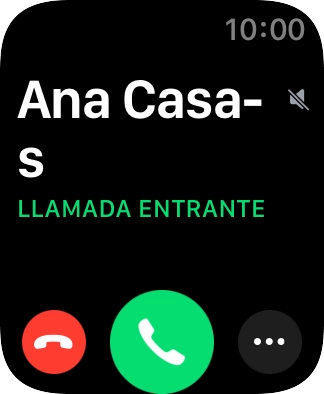 Pulsa la Digital Crown cuando recibas una llamada.