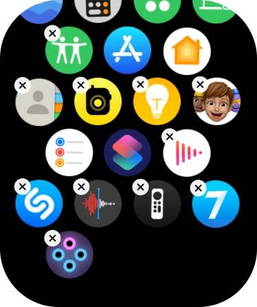 Pulsa el icono de eliminar junto a la app deseada.