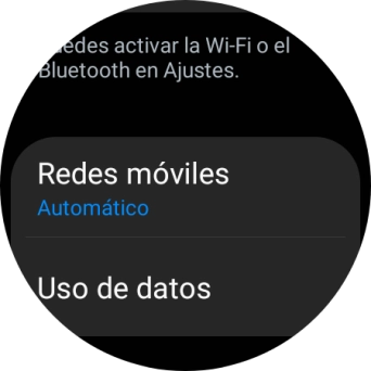 Pulsa Redes móviles.