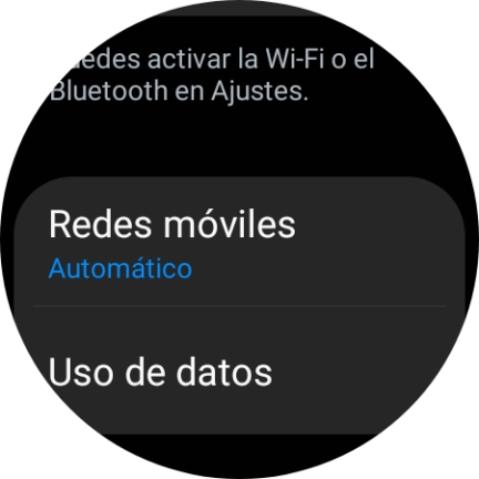 Pulsa Redes móviles.