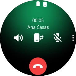 Pulsa el icono de finalizar llamada.
