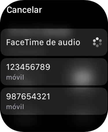 Pulsar el número de teléfono.