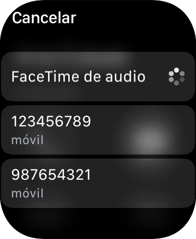 Pulsar el número de teléfono.