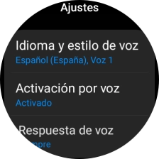 Pulsa Idioma y estilo de voz.