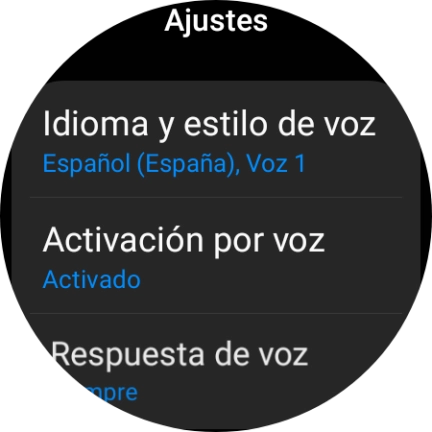 Pulsa Idioma y estilo de voz.