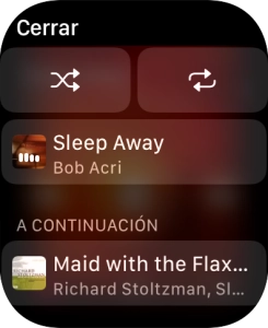 Pulsar el icono de reproducción aleatoria.