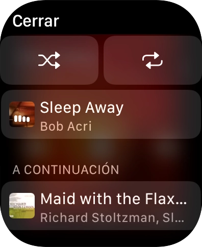 Pulsar el icono de reproducción aleatoria.